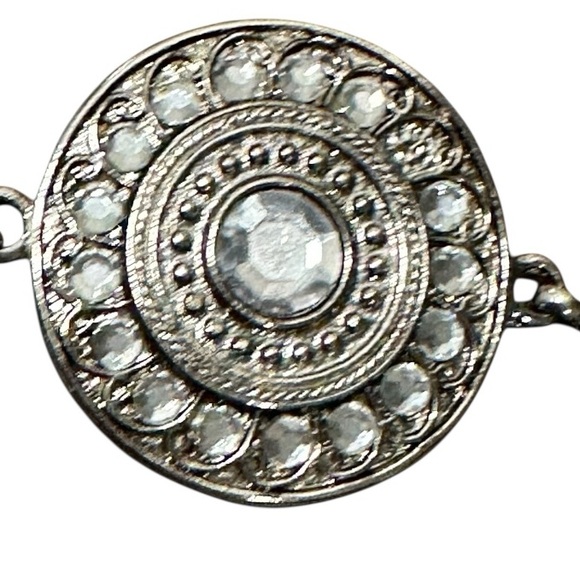 Silver Medallion Crystal Adorned Chain Belt For Women Boho, Western, Cowgirl - Picture 13 of 15
